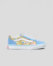 [Vans] Vans Girls' Old Skool Shoes in Tropadelic True White Size 13 13 Tropadelic True White