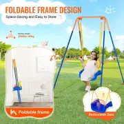 3-in-1 Toddler Swing Set with Sandbags, Foldable, 90 kg Capacity, Indoor/Outdoor
