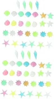 Yardwe 2sets Garden Pebbles Landscaping Luminous Gravels Decorative Rocks for Fish Tank 70pcs*2