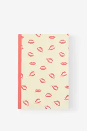 [Typo] Typo - A5 Riley Dot Notebook - Ecru red lips SOLID ECRU RED LIPS