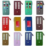 Wholesale Leather Thin Vertical Stacker Card Case Wallet with ID Window Multiple