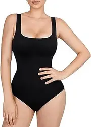 [Generic] Women's Bodysuit Built in Bra Thong Sculpting Seamless Shapewear Tank Top