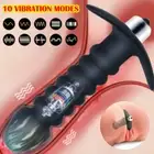 Male Anal Butt Plug Prostate Massager Vibrating Dildo Vibrator Sex Toys Women AU