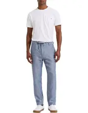 [Marcs] Danny Drawstring Linen Pant in Navy