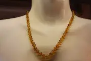 Amber , natural Baltic amber, necklace konj. round. length 45cm.