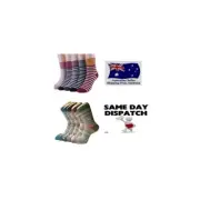 Socks 5 Pairs Winter Thick Warm Nordic Wool Blends Vintage Thermal Crew Socks