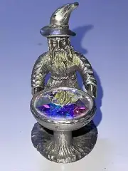 Spoonique Fantasy Wizard Crystal Cauldron Magic Crystals Pewter Gem Cut MR923