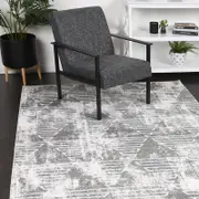 Brand Ventures Kimberley Matrix Geometric Silver Rug