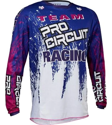 Fox Racing 180 Pro Circuit Mens MX Offroad Jersey White/Blue