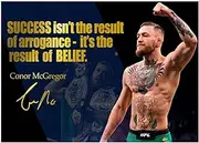 Conor McGregor Motivational Poster Quote Inspirational Quotes Classroom Posters Mens Fighting Pro Coaching Wall Art Growth Mindset Teacher Educational Signed Memorabilia Sports Decor Boxing Boys P086