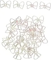 HORIALENCE 30pcs Bow Shaped Metal Paper Clips Cute Creative Office Supplies Unique Bowknot Bookmarks for School Note Clips Vibrant Colors for Organizing Papers and Photos