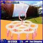 16 Clips Folding Clothes Hanger Sock Dryer Portable Socks Underwear Drying Rack