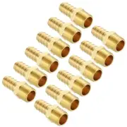 Pack of 12 Brass Hose Barb Fittings Adapter Connector 1/2" Hose Barb to 3/8" ...