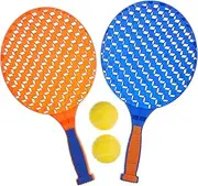LOPUNER 1 Set Plastic Badminton Racket Lightweight Rackets with Balls for Outdoor Sports Play and Safe for Fun Practice and Games