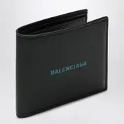 [Balenciaga] Black Horizontal Wallet With Logo One size Black
