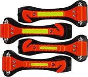 Segomo Tools 4 x Emergency Escape Safety Hammers with Car Window Breaker & Seat Belt Cutter | Car Safety Tool | Seat Belt Cutter and Glass Breaker | Emergency Car Tool - ESH04