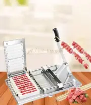 Manual Mutton kebab Machine BBQ Bamboo Skewer Satay String Making Machine NEW