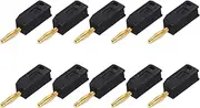 uxcell 10 Pcs 2mm Banana Plugs, 10A 7mm OD 26.5mm Length Speaker Wire Cable Plugs Connectors, Banana Jack Connector for Speaker Wire Audio Cable, Black