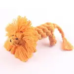 寵物棉繩玩具 耐咬磨牙玩具狗狗結繩編織獅子 手工編織棉繩玩具