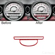 1pcs For Mini Cooper 2007-10 Red Carbon Fiber FM Radio Console Interior Trim (for: Mini)
