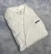 NEW Quaker Oats Promotional White Unisex Bathrobe w/ Belt Cotton 48x63 One Size