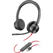 Poly Blackwire 8225 Wired Over-the-head, On-ear Stereo Headset - Black - Microsoft Teams Certification - Binaural - Supra-aural