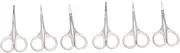 2sets Men's Nose Hair Trimmer Scissors Eyebrow Scissors Precision Stainless Steel Hair Trimmer 3pcs*2
