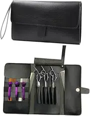 Baluue Hair Cutting Tools Organizer Barber Shears Bag Salon Scissors Holder Hair Dressers Bag Black Compact Design