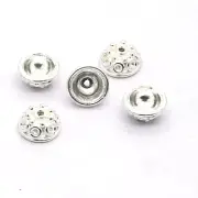 16 PCS 10X5MM BALI BEAD CAP STERLING SILVER PLATED 132