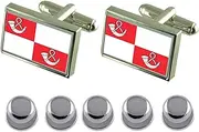 [Select Gifts] Shirt Dress Studs Taurage City Lithuania Flag Cufflinks