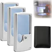 Magnifying Glass Reading Tool with Led Light, Magnifying Glass for Reading for Seniors, 3x/6x Magnifying Glass for Reading, Thin and Portable Square Card-Type Reading Magnifying Glass (3pcs)