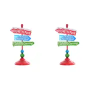 2x Gibson Gifts Lustre Xmas 3 Arrows Sign Home/Living Room Display Decor 40x22cm