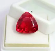 Natural Blood Red Ruby Trillion Cut 24.40 Ct AAAA+ Rare Certified Loose Gemstone