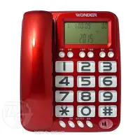 在飛比找Yahoo!奇摩拍賣優惠-WONDER旺德大鈴聲來電顯示有線電話 WT-06 (兩色)