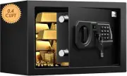Fireproof Safe Box 0.4 Cuft Electronic Digital Security Box, Keypad Small Loc...