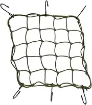 ONIPAX 38x38cm High Elastic Bungee Cargo Net with 6 Hooks for Bicycle Motorcycle