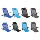Floor Beach Chair with Backrest Adjustable Angle Seats Cushion Bed Backrest