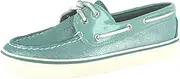 [Sperry] Bahama Turquoise Sparkle Suede Ladies Boat Shoes