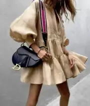 Shona Joy TUXEDO SHIRT DRESS Linen Size 10 RRP $380