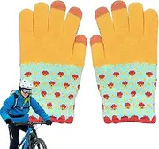 [Generic] Adult Knit Gloves - Texting Phone Windproof Warm Gloves - Full Fingers Fleece Lined Touchscreen Elastic Cold Weather Thermal Gloves For Running