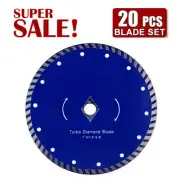 20 PCS SET 8" Heavy Duty Turbo Diamond Saw Blade for Brick, Block, Stone