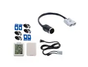 Kings Quick-Connect to Cigarette Socket Adapter + 1.8m Fridge Cable + Fridge Tie Down Straps - 4 Pack + Wireless Fridge Thermometer