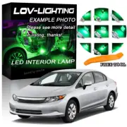 6PCS Blubs Green LED Interior Lights Package kit Fit 2006-2012 Honda Civic (for: Honda Civic)