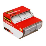 Scotch Transparent Tape Classic Strong instant Adhesion with Dispenser Pack of 3
