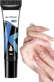 Nail Glue Gel - Extra Strong Nail Glue for Nail Extension | Gel Glue for Nails | Strong Nail Gel Glue for False Nails Tips and Gel Nail Polish Led Lamp Required Nail