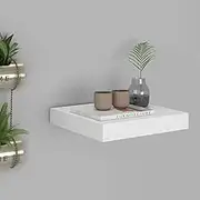 Floating Wall Shelf White 23x23.5x3.8 cm MDF Home Decor Storage Organizer