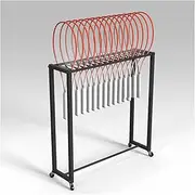 Tennis Racquet Storage Rack,Floor Standing Badminton Racquet Storage Rack,with 360 Rotaing Casters, Can Bear 30kg