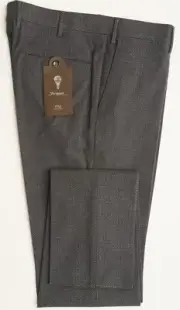 NWT PT01 Joseph Montgolfier Gray Cotton Knit Flat Front Dress Pants 36 (EU 52)