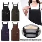 Anti-fouling Kitchen Smock Waterproof Cooking Apron Nail Art Cafe Workwear