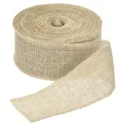 Burlap Ribbon, 3.2 Inch Wide Natural Jute Fabric Ribbon, 27 Yards